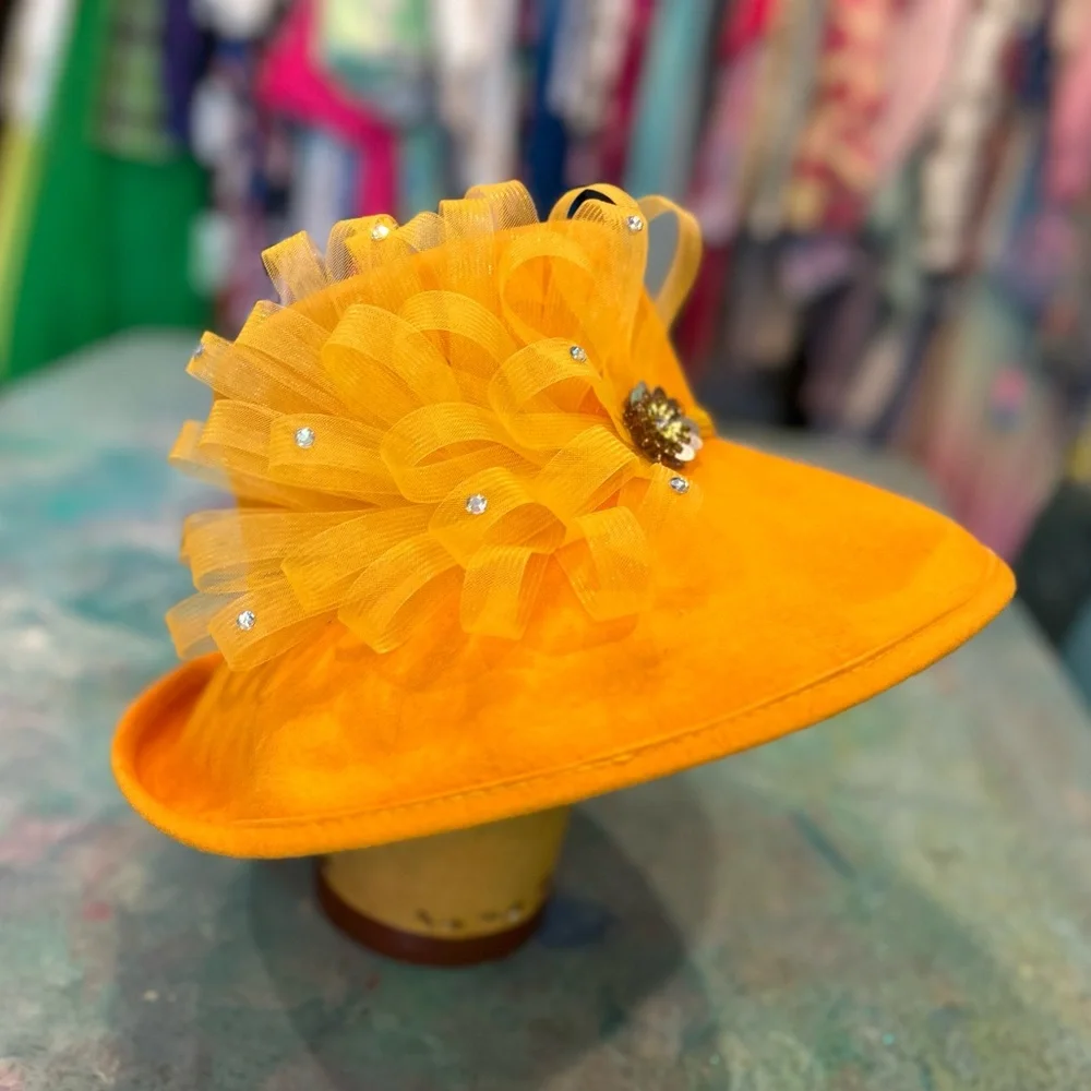 Golden Yellow Fancy Hat